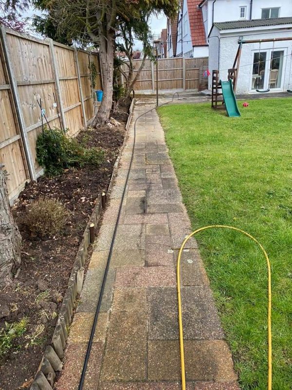 Domestic Garden Path needing jet Wash