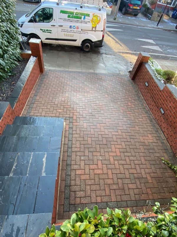 Driveway Jet washed by Prestige Bin Cleaning in London