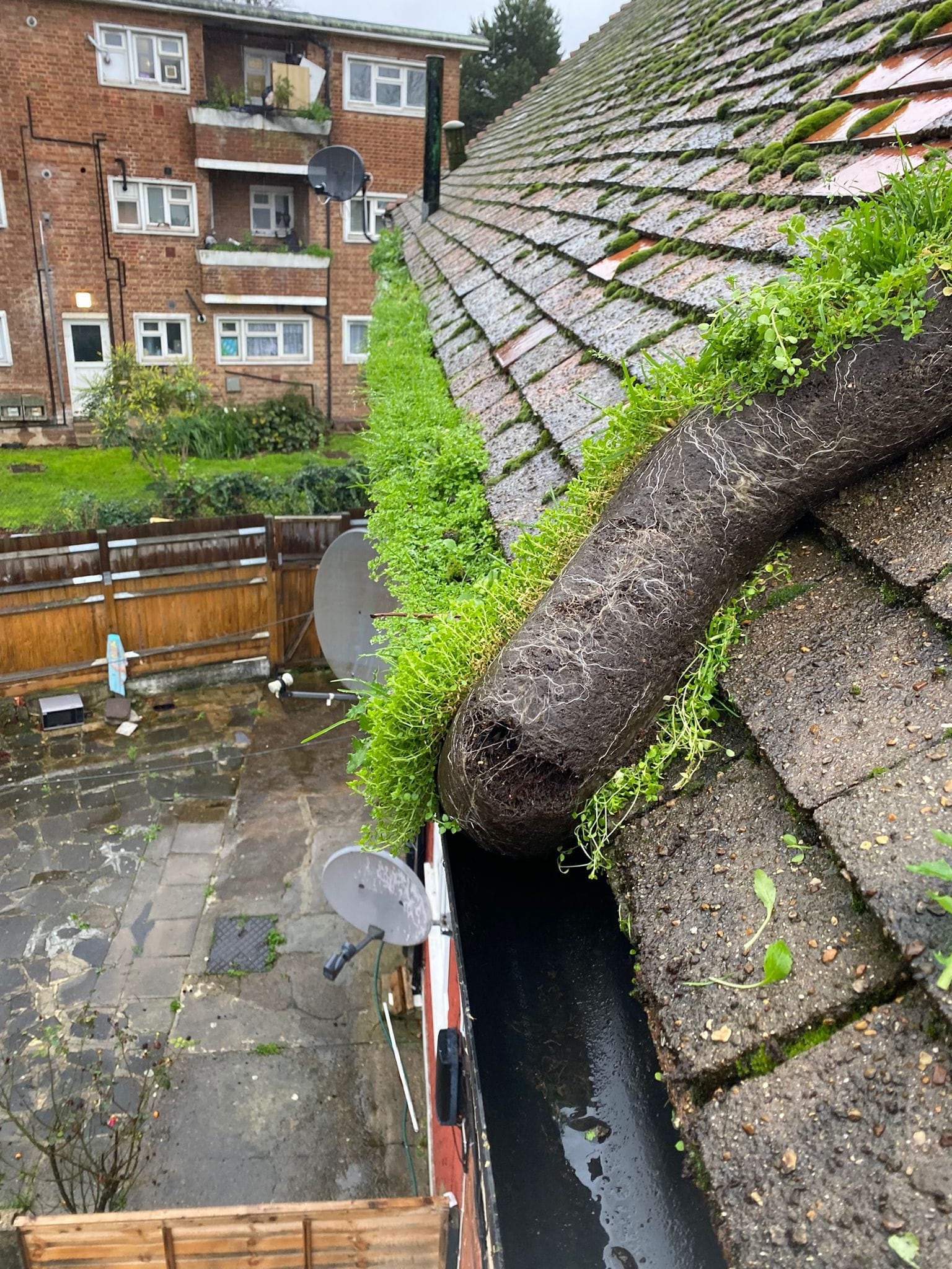 Gutters needing cleaning in London