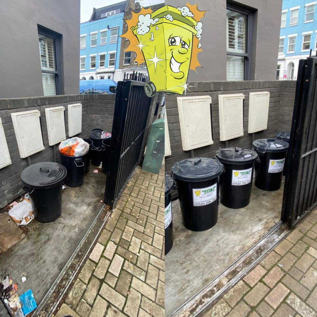 London Resident Bin store Cleaning by Pretige Bin Cleaning