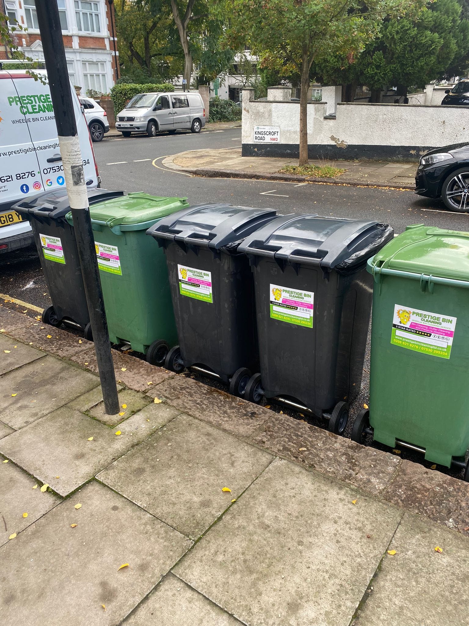 London bins cleaned by Prestige Bin Cleaning