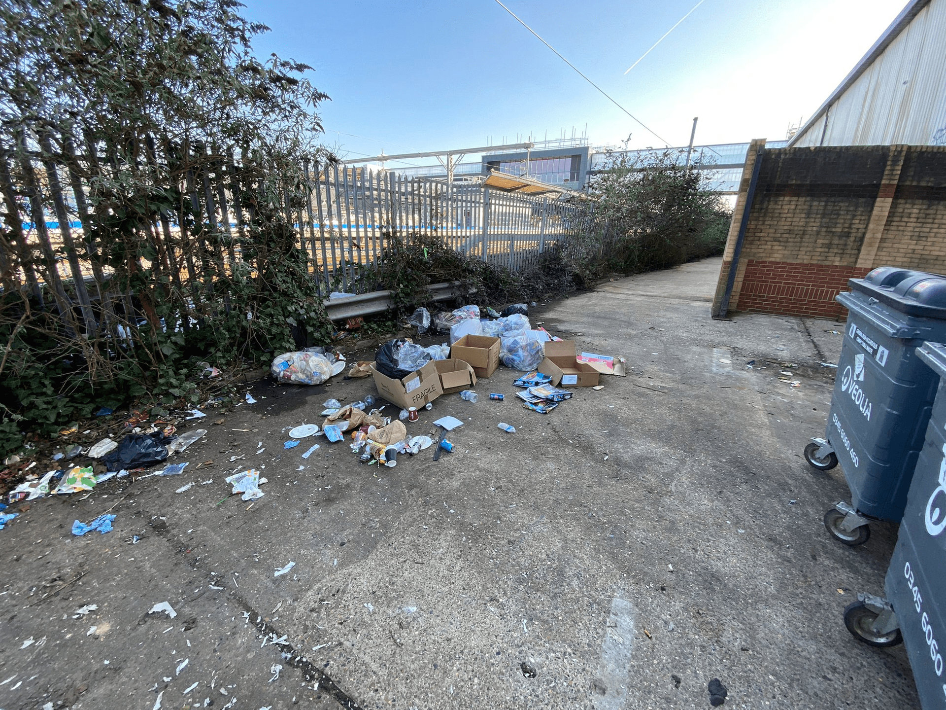 commercial bin store needing a bin cleaning service by Prestige