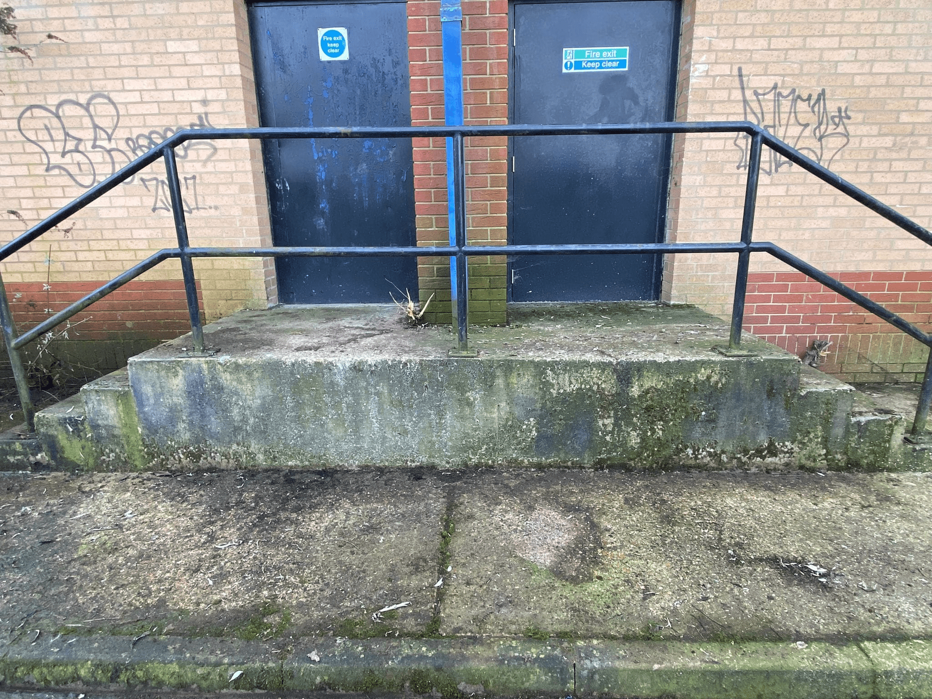 hazardous commercial steps needing Prestige Bin Cleaning