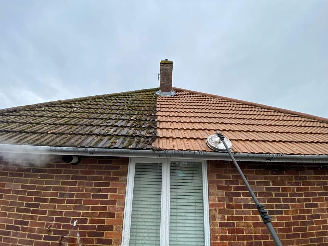 Soft washing roofs in London