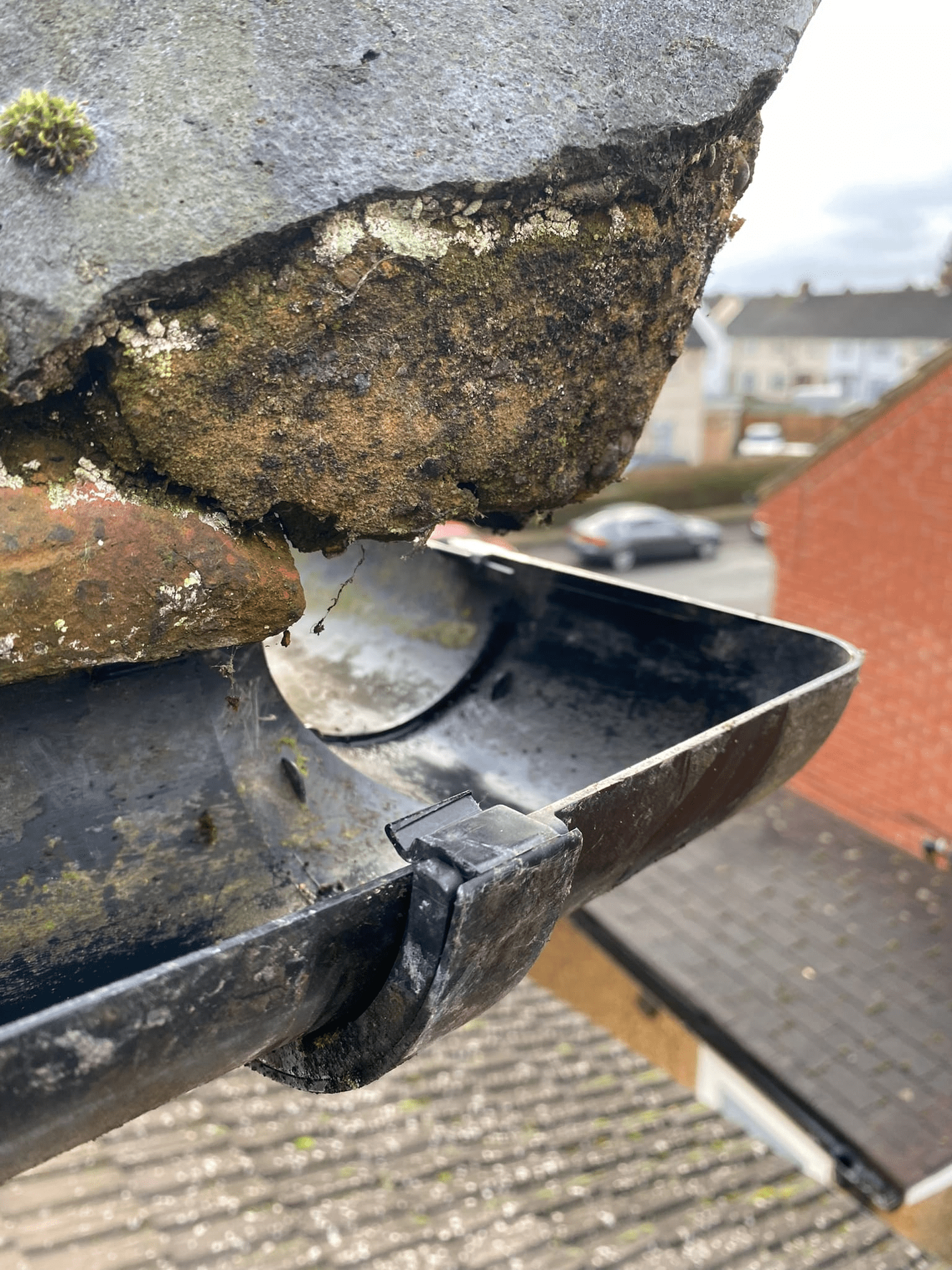Gutters clipped back together as part of Prestige Bin Cleaning gutter cleaning service