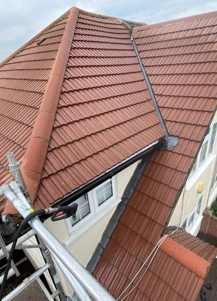 Overview of a roof cleaned in Harrow by Prestige Bin Cleaning