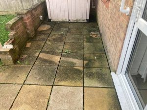 before garden patio cleaning service