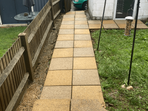 garden patio cleaning for customer after