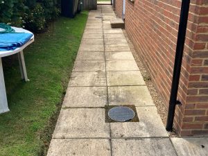 home side walkway patio cleaning before