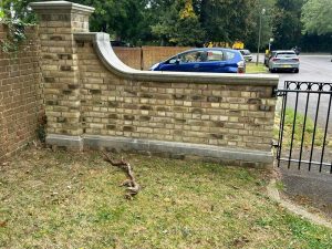 Gate Wall - Before Brick Cleaning