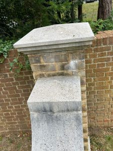 Gate Wall - Before Slab & Brick Cleaning