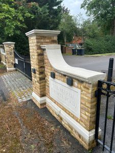 Private Road Gate Wall - After Brick Cleaning