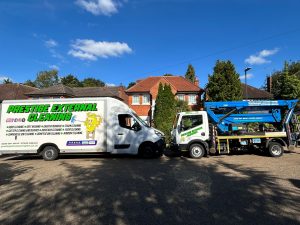 Roof Cleaning with Cherry picker for Residential Properties