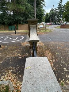 Walk in Gate Wall - Before Slab & Brick Cleaning