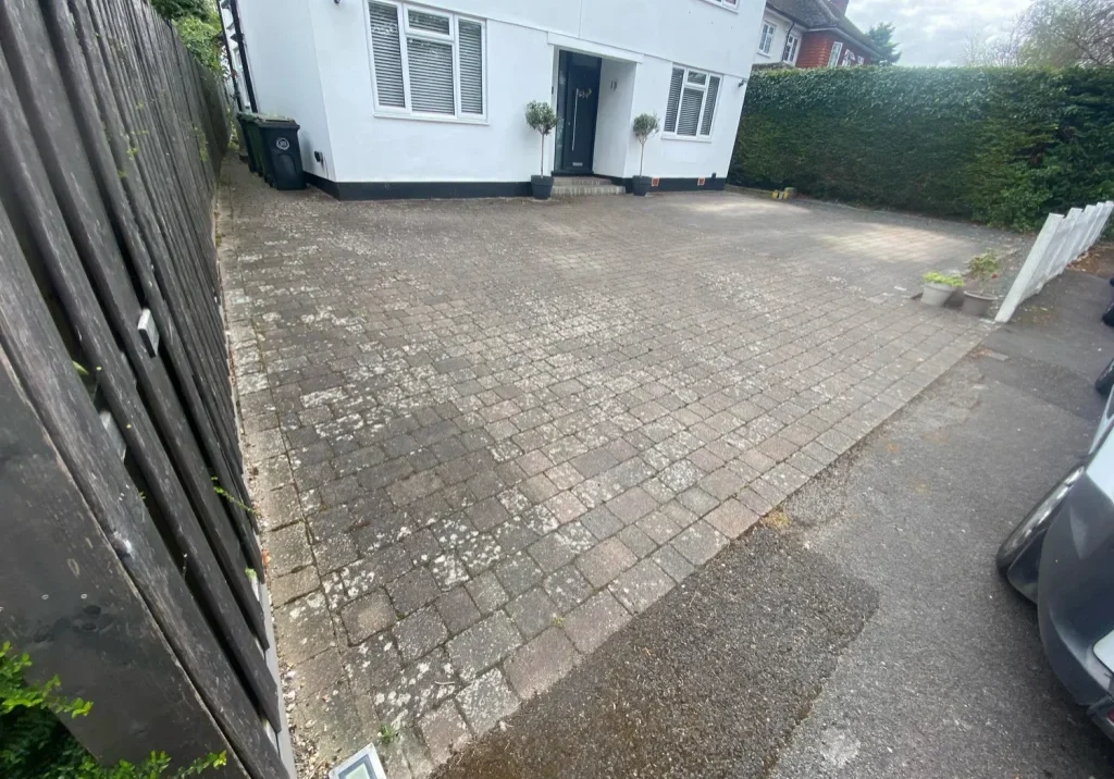 Driveway cleaning before Driveway cleaning before