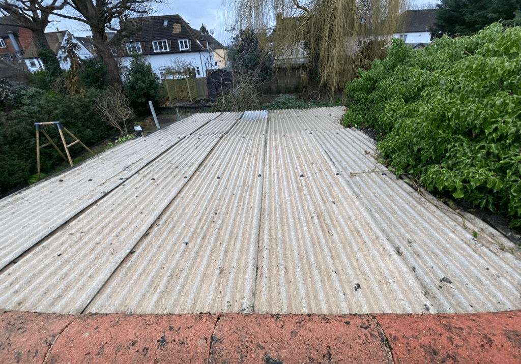 Garage roof after a prestige professional clean in London