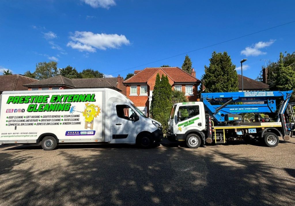 Roof Cleaning with Cherry picker In Esher