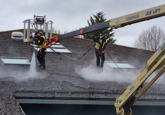commercial steam cleaning Epsom roofs